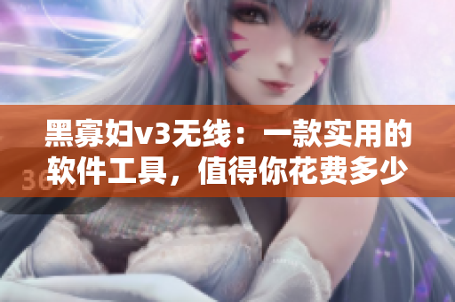 黑寡妇v3无线：一款实用的软件工具，值得你花费多少入手