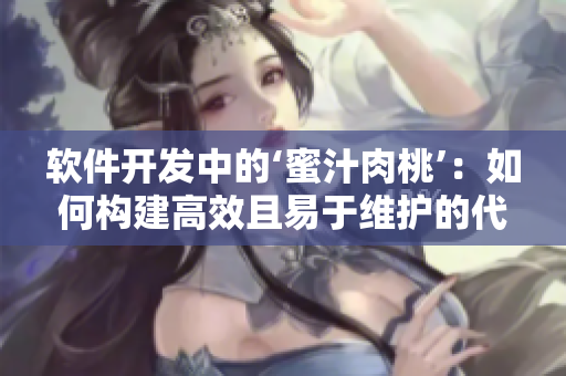 软件开发中的‘蜜汁肉桃’：如何构建高效且易于维护的代码