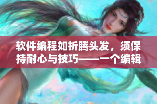 软件编程如折腾头发，须保持耐心与技巧——一个编辑的启示
