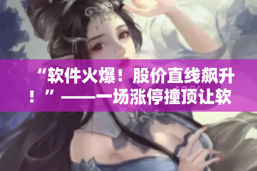 “软件火爆！股价直线飙升！”——一场涨停撞顶让软件行业引发热议