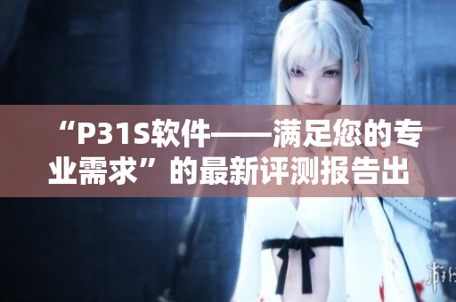 “P31S软件——满足您的专业需求”的最新评测报告出炉！
