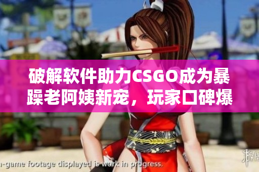 破解软件助力CSGO成为暴躁老阿姨新宠，玩家口碑爆棚
