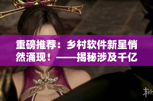 重磅推荐：乡村软件新星悄然涌现！——揭秘涉及千亿市场的明星产品