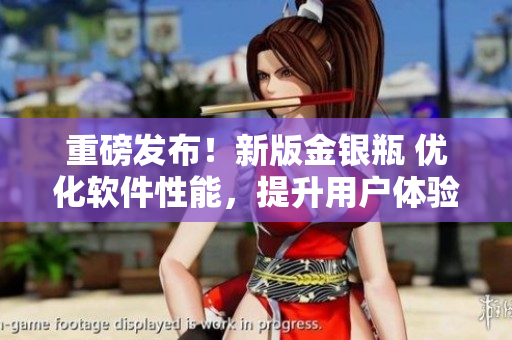 重磅发布！新版金银瓶 优化软件性能，提升用户体验