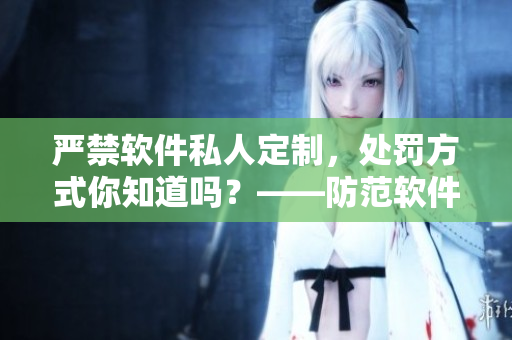 严禁软件私人定制，处罚方式你知道吗？——防范软件非法行为。