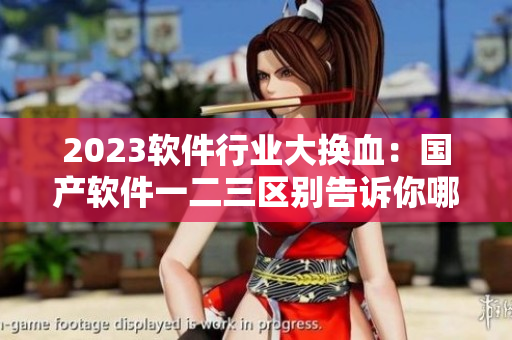 2023软件行业大换血：国产软件一二三区别告诉你哪家强