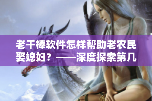 老干棒软件怎样帮助老农民娶媳妇？——深度探索第几集