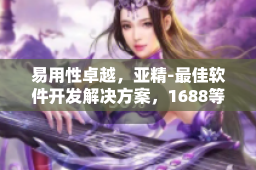 易用性卓越，亚精-最佳软件开发解决方案，1688等你来选！