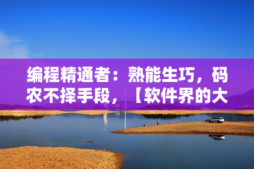 编程精通者：熟能生巧，码农不择手段，【软件界的大奉打更人】！