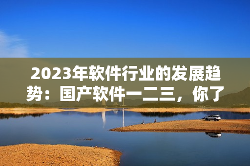 2023年软件行业的发展趋势：国产软件一二三，你了解多少？