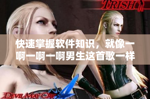 快速掌握软件知识，就像一啊一啊一啊男生这首歌一样！
