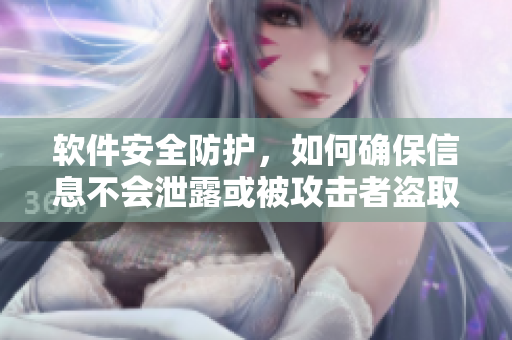 软件安全防护，如何确保信息不会泄露或被攻击者盗取