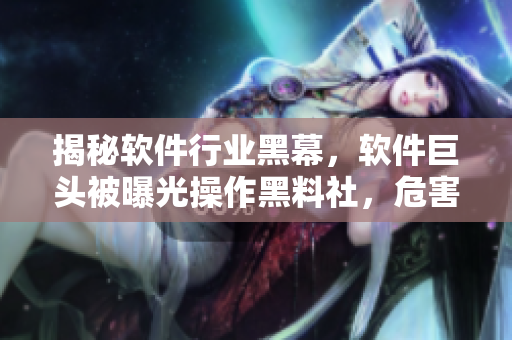 揭秘软件行业黑幕，软件巨头被曝光操作黑料社，危害用户数据安全！