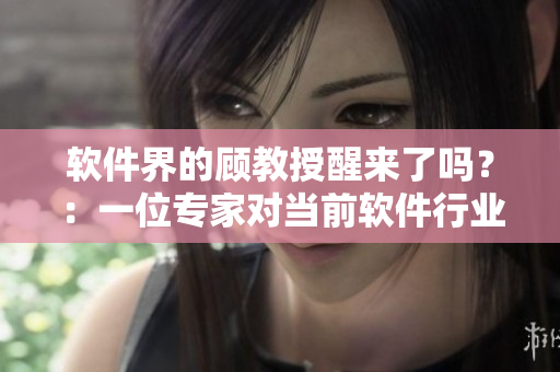软件界的顾教授醒来了吗？：一位专家对当前软件行业的观察和思考