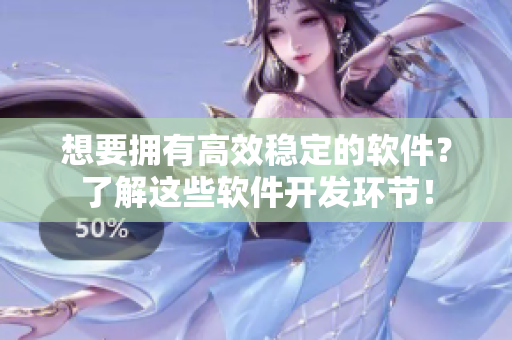 想要拥有高效稳定的软件？了解这些软件开发环节！