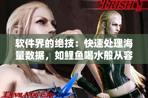 软件界的绝技：快速处理海量数据，如鲤鱼喝水般从容自如