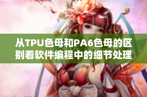 从TPU色母和PA6色母的区别看软件编程中的细节处理