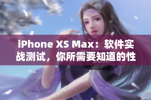 iPhone XS Max：软件实战测试，你所需要知道的性能表现