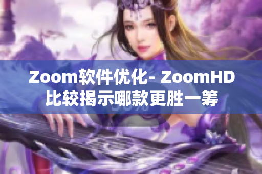 Zoom软件优化- ZoomHD比较揭示哪款更胜一筹