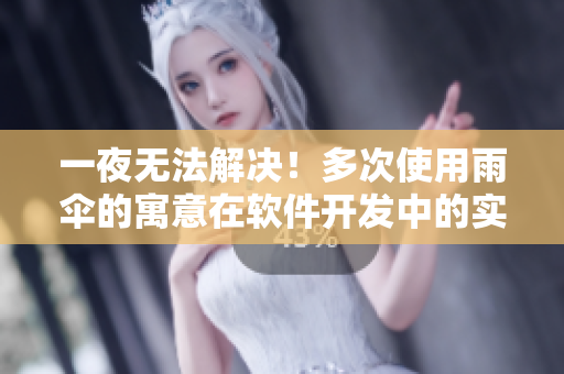 一夜无法解决！多次使用雨伞的寓意在软件开发中的实践