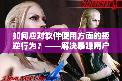 如何应对软件使用方面的叛逆行为？——解决暴躁用户软件使用问题的方法