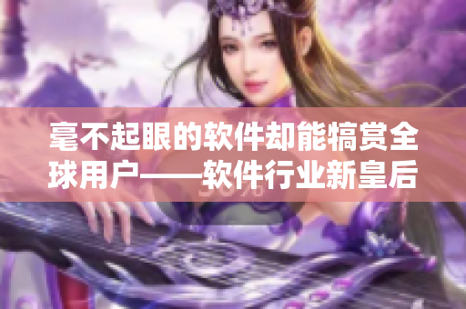 毫不起眼的软件却能犒赏全球用户——软件行业新皇后崛起