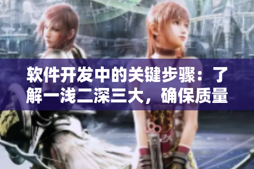 软件开发中的关键步骤：了解一浅二深三大，确保质量