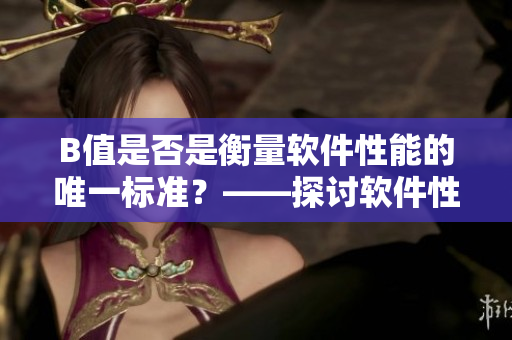 B值是否是衡量软件性能的唯一标准？——探讨软件性能评估标准的多元化视角