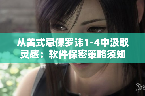 从美式忌保罗讳1-4中汲取灵感：软件保密策略须知