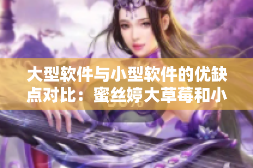 大型软件与小型软件的优缺点对比：蜜丝婷大草莓和小草莓
