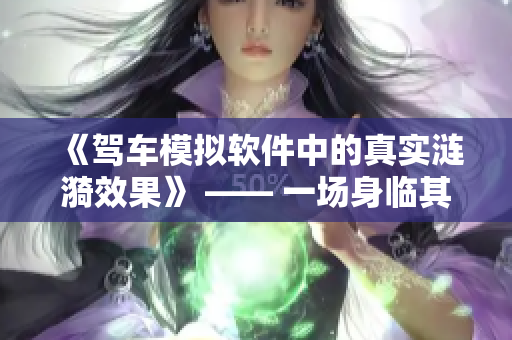 《驾车模拟软件中的真实涟漪效果》 —— 一场身临其境的驾驶体验