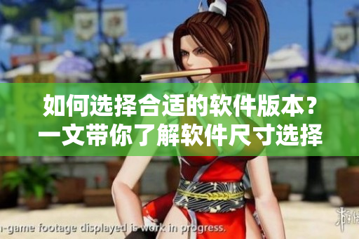 如何选择合适的软件版本？一文带你了解软件尺寸选择。