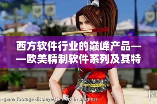 西方软件行业的巅峰产品——欧美精制软件系列及其特色
