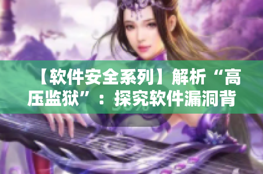 【软件安全系列】解析“高压监狱”：探究软件漏洞背后的黑色产业链