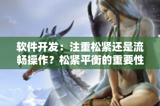 软件开发：注重松紧还是流畅操作？松紧平衡的重要性”
