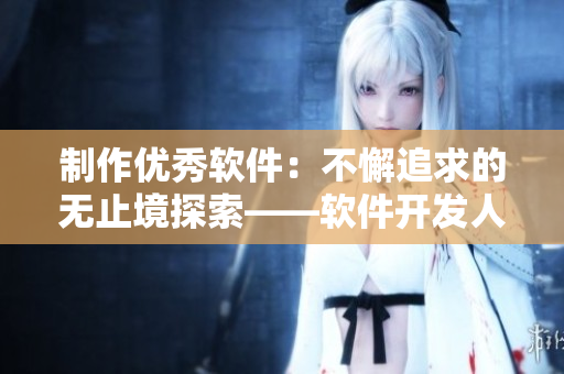 制作优秀软件：不懈追求的无止境探索——软件开发人员的故事