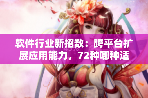 软件行业新招数：跨平台扩展应用能力，72种哪种适合你？