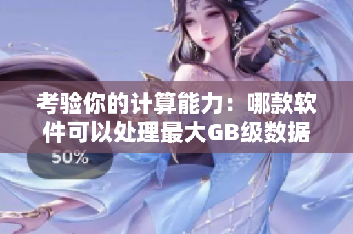 考验你的计算能力：哪款软件可以处理最大GB级数据？