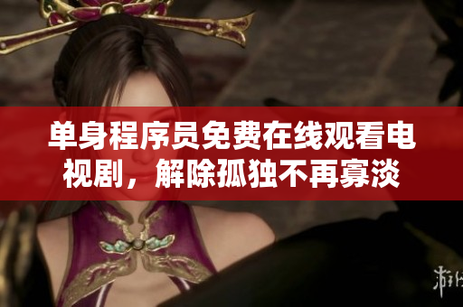 单身程序员免费在线观看电视剧，解除孤独不再寡淡