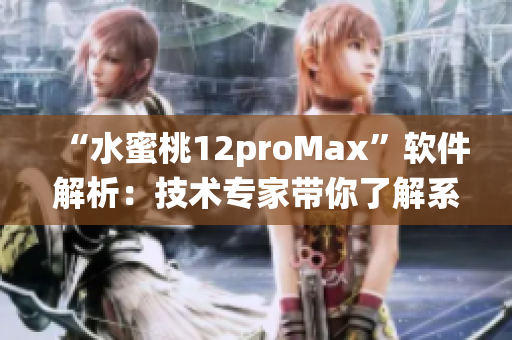 “水蜜桃12proMax”软件解析：技术专家带你了解系统最新升级