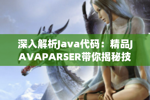 深入解析Java代码：精品JAVAPARSER带你揭秘技术奥秘