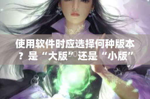 使用软件时应选择何种版本？是“大版”还是“小版”？