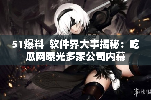51爆料  软件界大事揭秘：吃瓜网曝光多家公司内幕