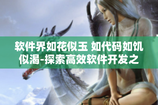 软件界如花似玉 如代码如饥似渴-探索高效软件开发之道