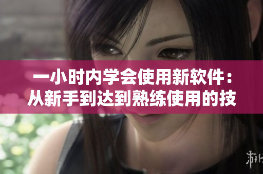 一小时内学会使用新软件：从新手到达到熟练使用的技巧