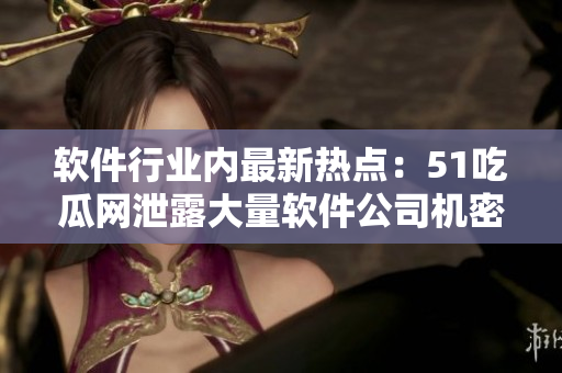 软件行业内最新热点：51吃瓜网泄露大量软件公司机密信息