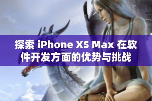 探索 iPhone XS Max 在软件开发方面的优势与挑战
