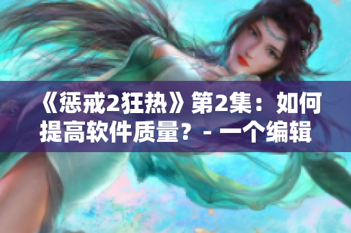 《惩戒2狂热》第2集：如何提高软件质量？- 一个编辑的心得体会