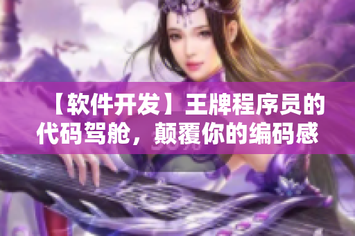 【软件开发】王牌程序员的代码驾舱，颠覆你的编码感知！