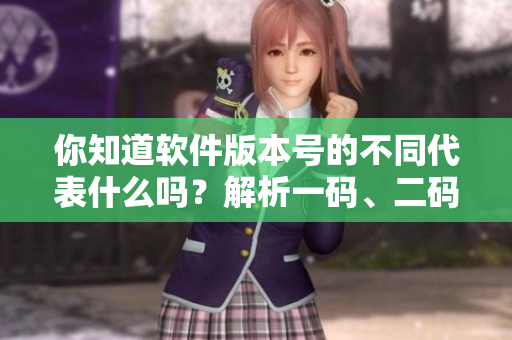 你知道软件版本号的不同代表什么吗？解析一码、二码、三码的区别